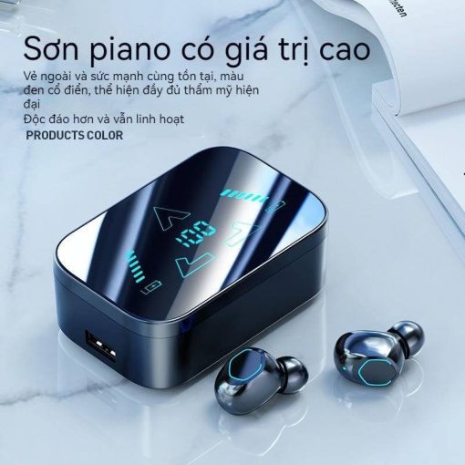 M48 True Wireless Earphone Charging Treasure with Digital Display Supports Mobile Phone Charging and LED Battery Indicator - Image 3