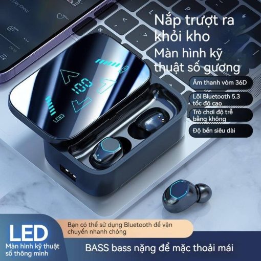 M48 True Wireless Earphone Charging Treasure with Digital Display Supports Mobile Phone Charging and LED Battery Indicator - Image 6